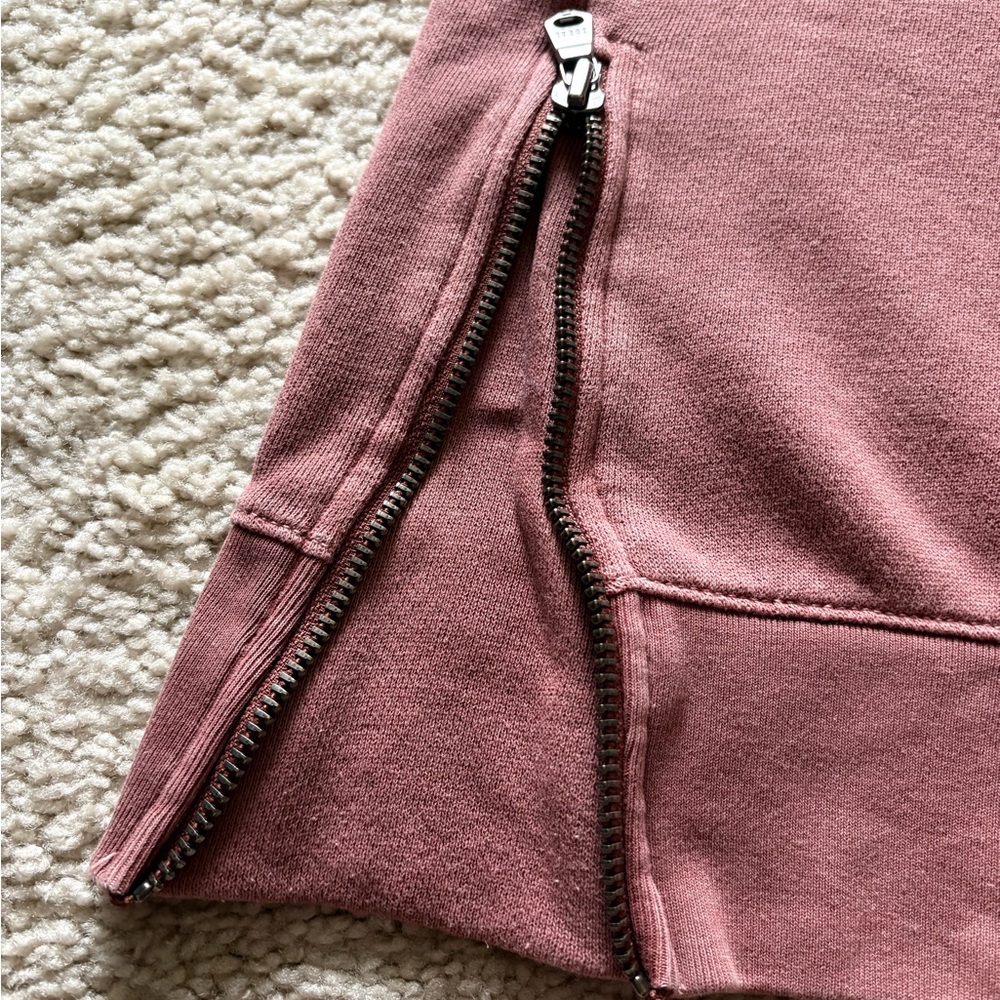American Eagle Outfitters Dusty Rose Sweatshirt Dress Pullover Cottagecore - Picture 4 of 11